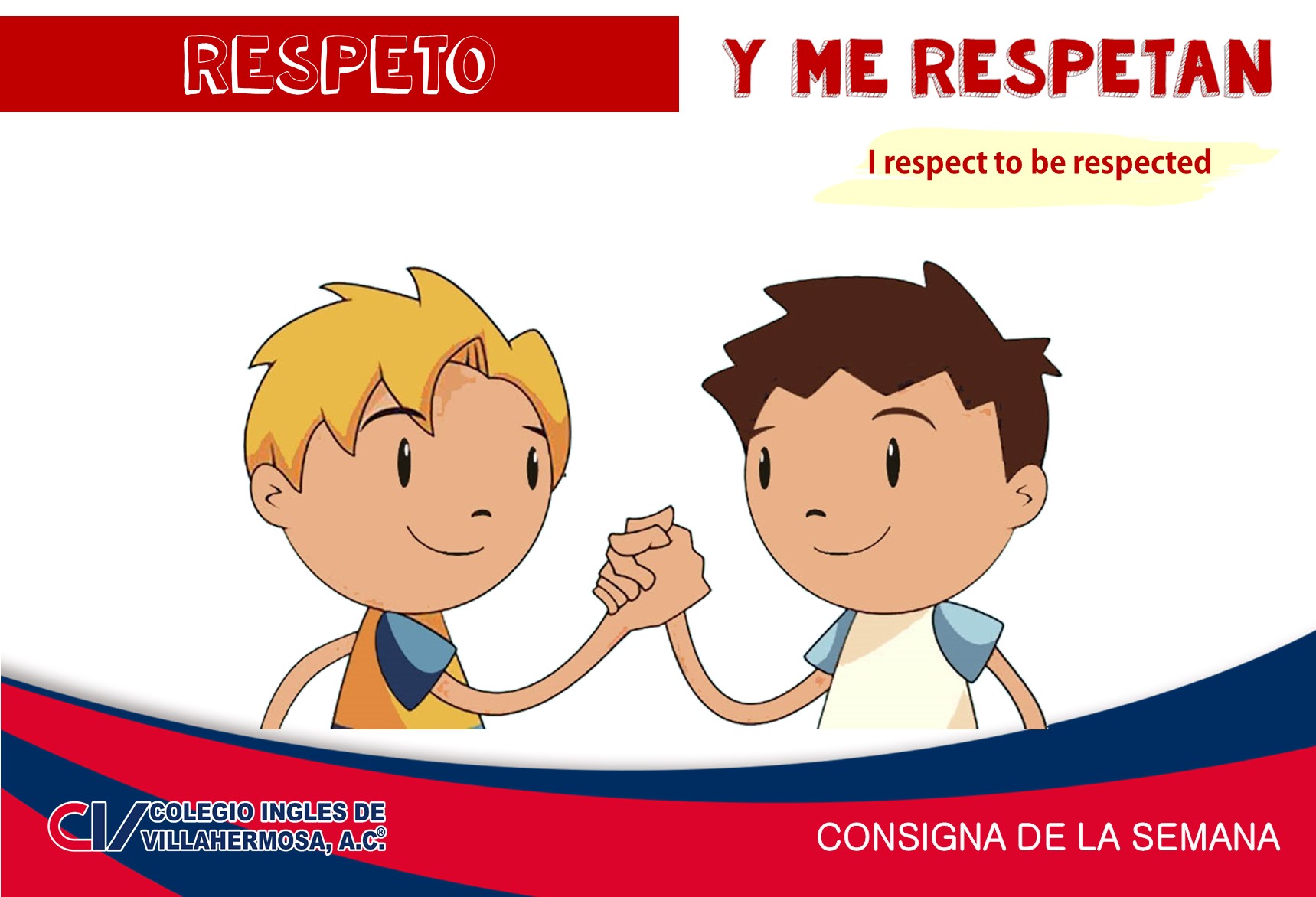 Para respetar a otros, primero debemos respetarnos a nosotros mismos.  Si respetas te respetarán, esa es una regla básica. Respetar es aceptar a cada uno como es, recuerda que, todos merecemos respeto.